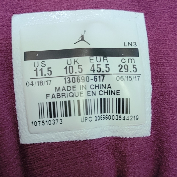 Air Jordan 12 Retro "Bordeaux" 130690-617 Men's Size 11.5 - Picture 12 of 12